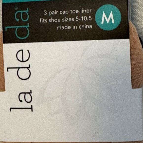 NIP 3-Pair Toe Liner Socks M: Shoe Size 5-10.5 Nude Gray & Black No Show Socks - Picture 3 of 5